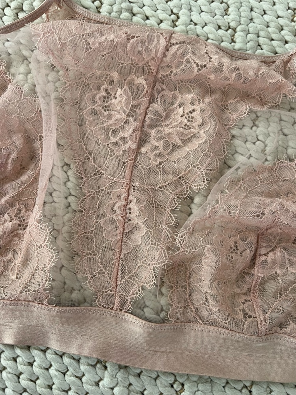 Soma Sheer Lace High-Neck Bralettes in Blush Pink and Black - Picture 5 of 5